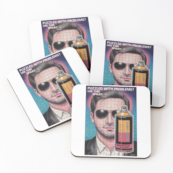 Item preview, Problems Spray Away - retro metal plate with spray can designed and sold by Museum Of Non-Existing Art.