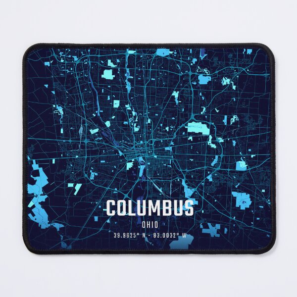 Item preview, Columbus Midnight City Map designed and sold by HomeLivingCo.