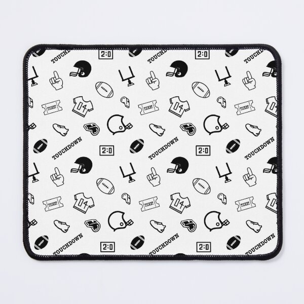 Item preview, Football Theme, Fan Pattern. Black on White version designed and sold by ClearAndHappy.