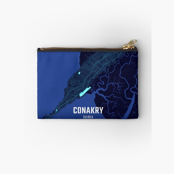 Item preview, Conakry Midnight City Map designed and sold by HomeLivingCo.