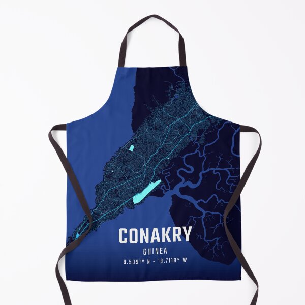 Item preview, Conakry Midnight City Map designed and sold by HomeLivingCo.
