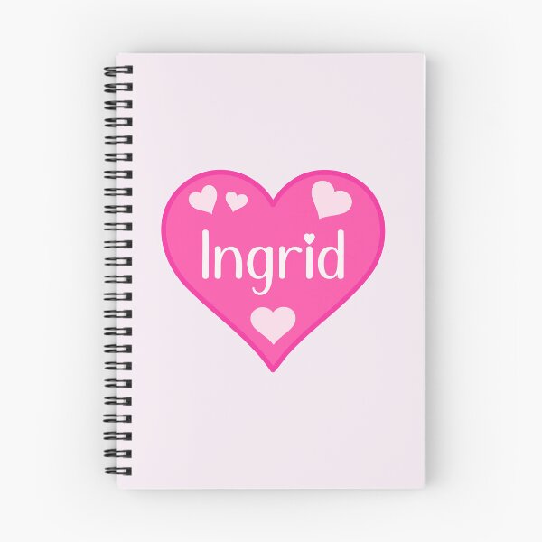 Item preview, Ingrid Name Pink Heart  designed and sold by Jeallan Designs.