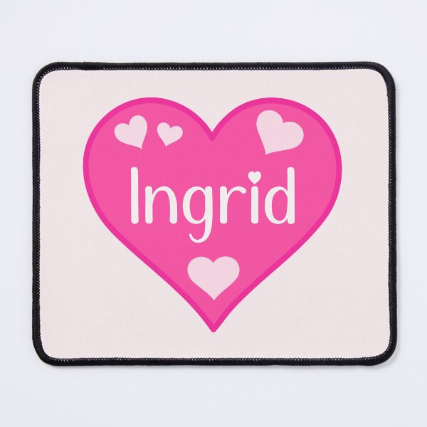 Item preview, Ingrid Name Pink Heart designed and sold by Jeallan Designs.