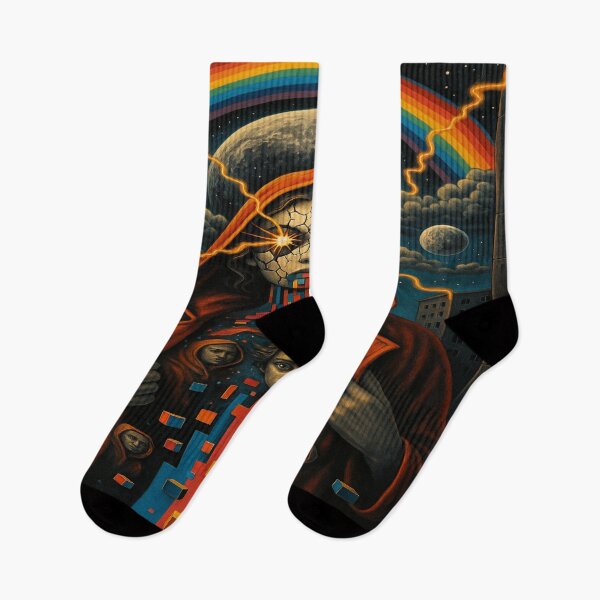 Item preview, Digital Eclipse – Surreal Vision Under the Rainbow designed and sold by ArtPrintDeLuxe.