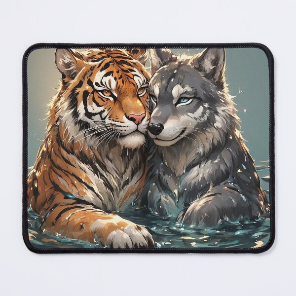 Item preview, Tiger and Wolf - Friends Forever designed and sold by nikkolaus.