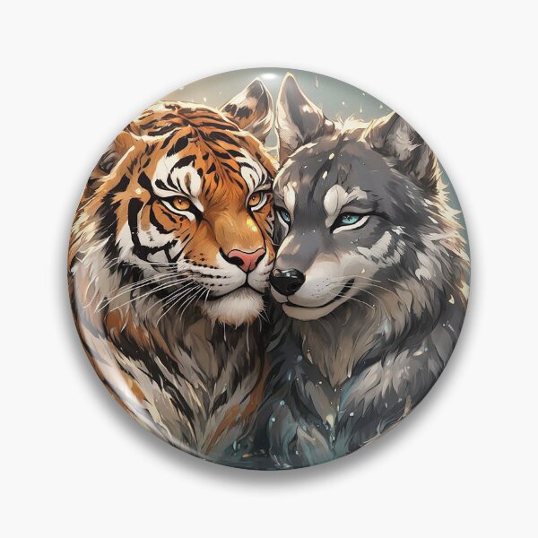Item preview, Tiger and Wolf - Friends Forever designed and sold by nikkolaus.