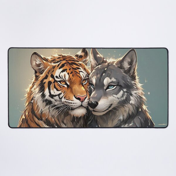 Item preview, Tiger and Wolf - Friends Forever designed and sold by nikkolaus.