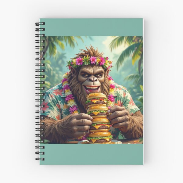 Item preview, Sasquatch enjoys burgers in paradise designed and sold by seahorse crossing.