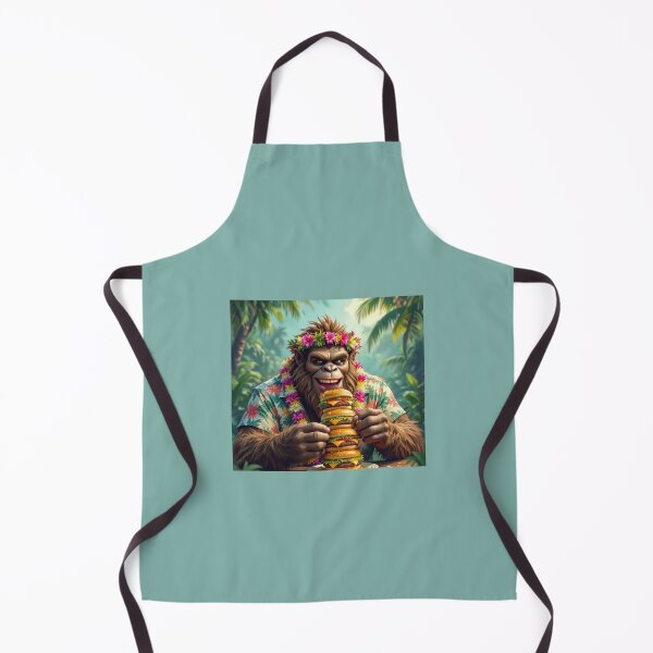 Item preview, Sasquatch enjoys burgers in paradise designed and sold by seahorse crossing.