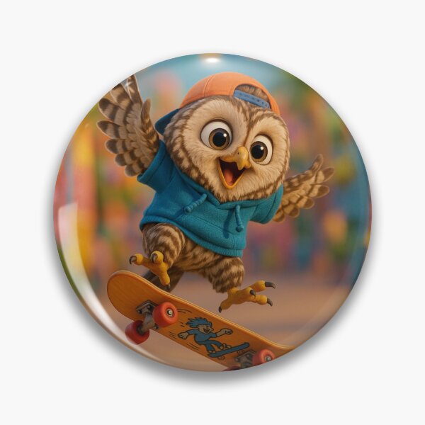 Item preview, Skater Barred Owl designed and sold by Sillytoe.