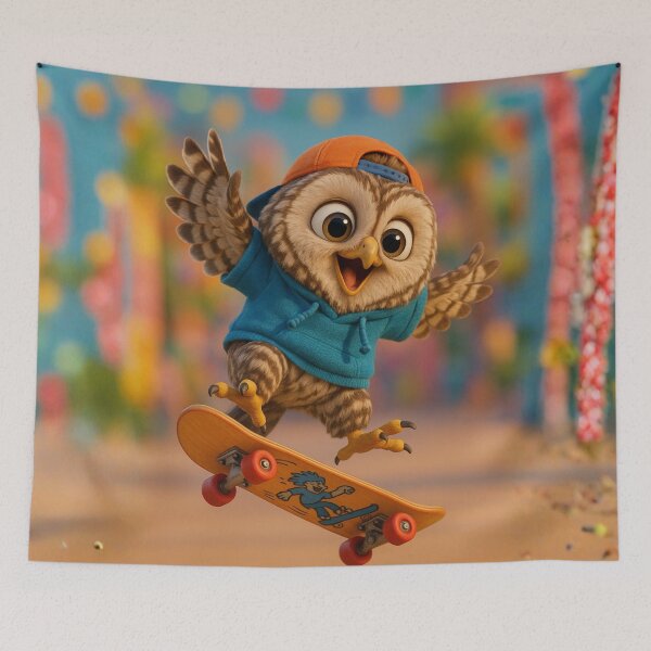 Item preview, Skater Barred Owl designed and sold by Sillytoe.
