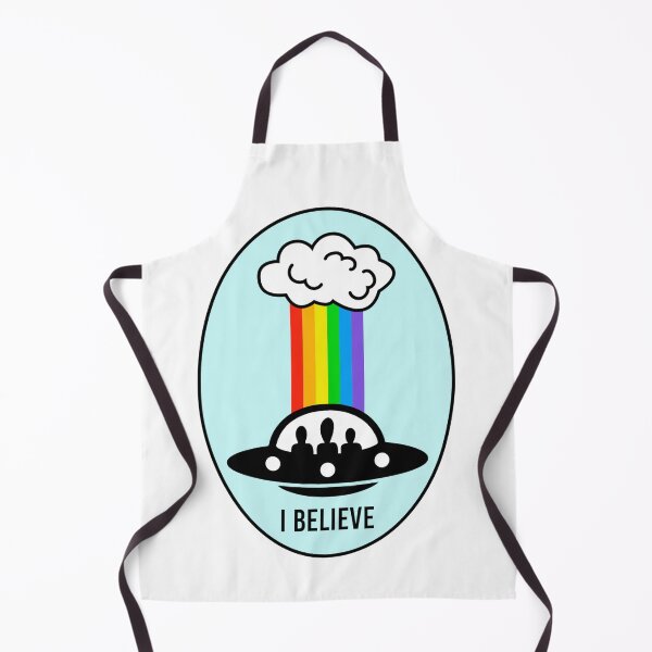 Item preview, Queer Rainbow UFO under cloud designed and sold by Mel Bel Studio .