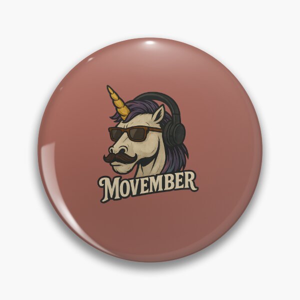 Item preview, Hipster Unicorn with Mustache, Headphones & Sunglasses – “Movember” Support Art designed and sold by shmupod.