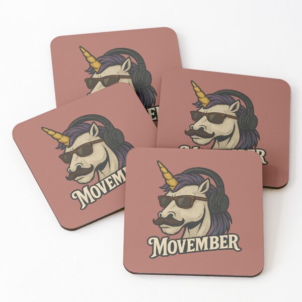 Item preview, Hipster Unicorn with Mustache, Headphones & Sunglasses – “Movember” Support Art designed and sold by shmupod.