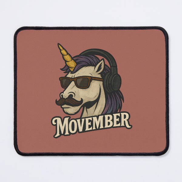 Item preview, Hipster Unicorn with Mustache, Headphones & Sunglasses – “Movember” Support Art designed and sold by shmupod.