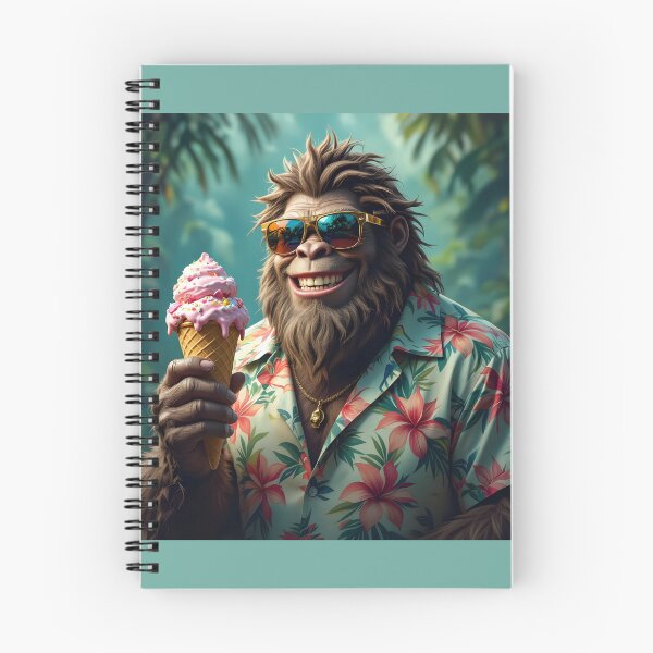 Item preview, Sasquatch enjoying a cone designed and sold by seahorse crossing.