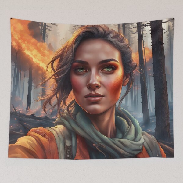 Item preview, "Selfie in the Firestorm" – Beauty Amid Chaos designed and sold by PawPrintedArt.