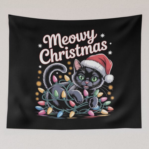 Item preview, Meowy Christmas Lights designed and sold by SoftStyleStudio ⭐⭐⭐.