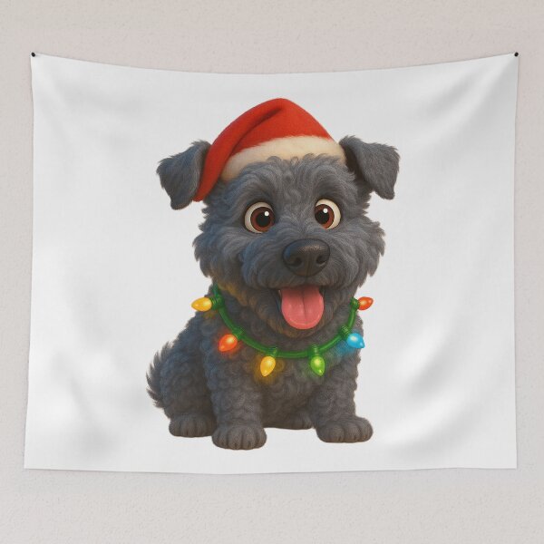 Item preview, Christmas Kerry Blue Terrier designed and sold by Sillytoe.