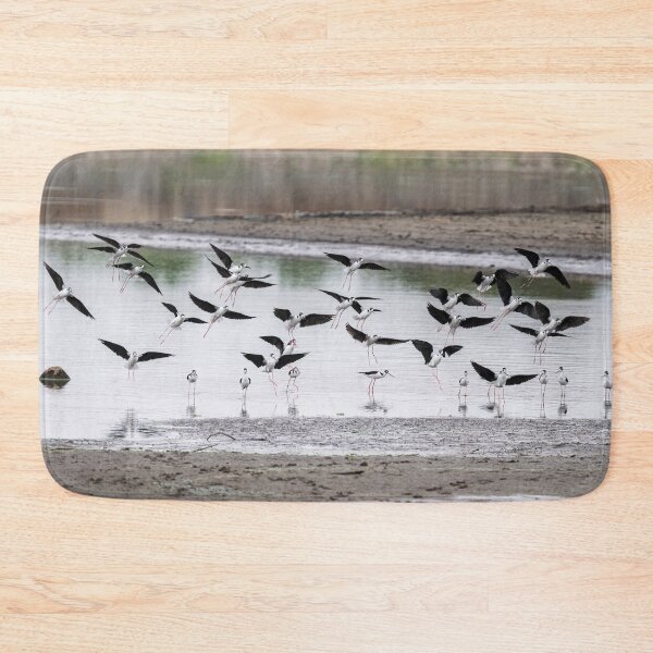 Item preview, Black-Necked Stilts Flock in Flight designed and sold by AlsknMommaBear2.