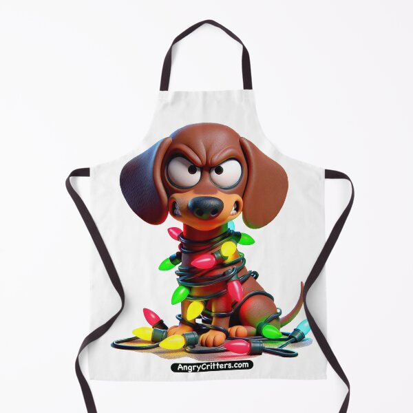 Item preview, Angry Dachshund in Holiday Lights designed and sold by Angry Critters.