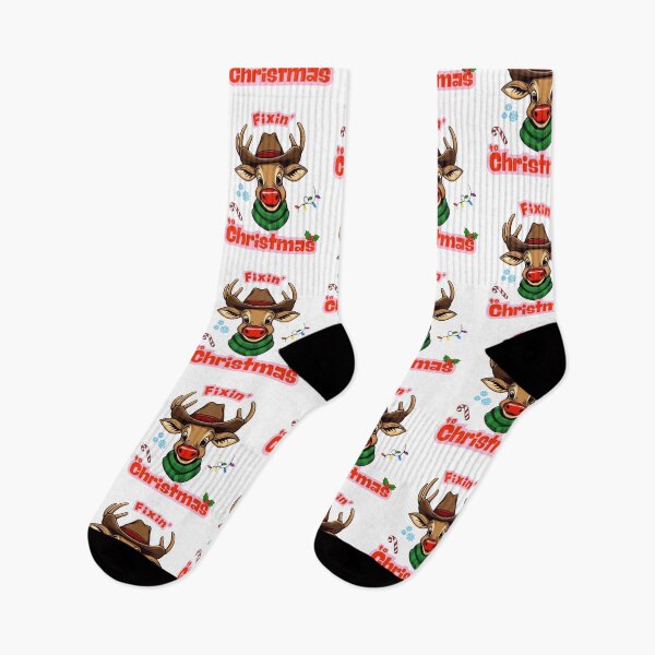 Item preview, Fixin to Christmas Funny Cowboy Reindeer Cute Western designed and sold by gillys.