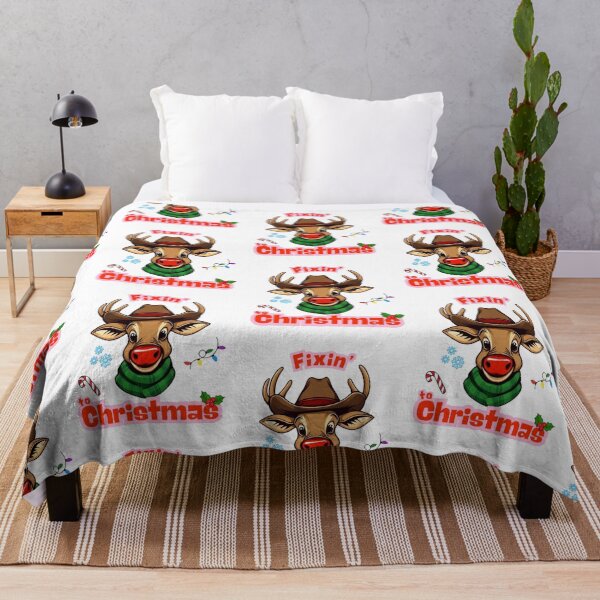 Item preview, Fixin to Christmas Funny Cowboy Reindeer Cute Western designed and sold by gillys.