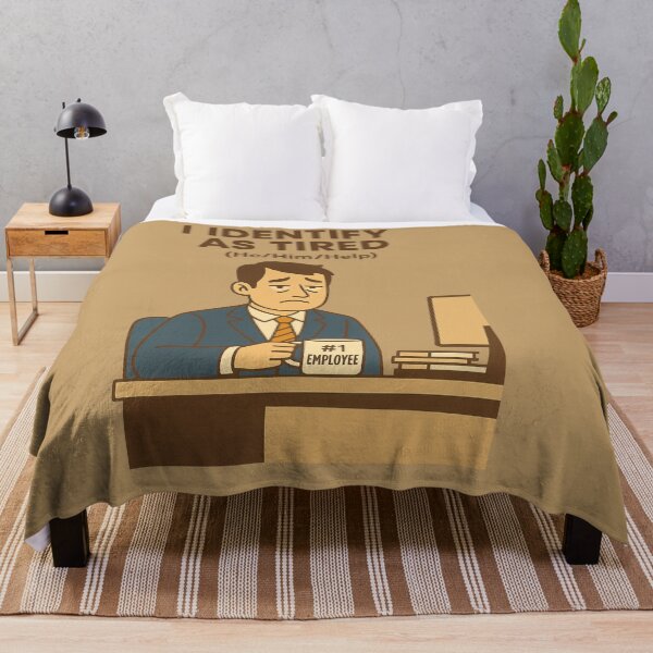 Item preview, I Identify as Tired – Funny Office Worker Design designed and sold by SablePL.