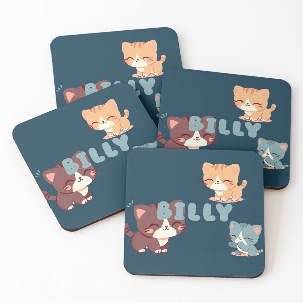 Item preview, Cute Cats and Name Billy – Kawaii Personalized Design designed and sold by karolinahinc.