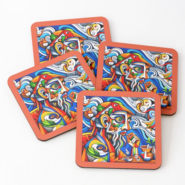 Item preview, The Alchemist's Brew: Vibrant Abstract Portrait designed and sold by daweave77.