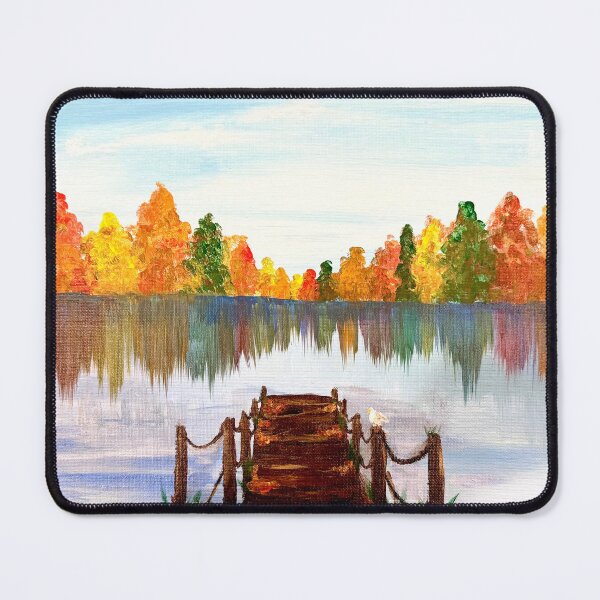 Item preview, Fall landscape acrylic painting designed and sold by Aroeldesigns.