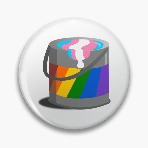 Item preview, Proud Paint Transgender Flag in a Bucket designed and sold by HarveyHandcraftsandDesigns.