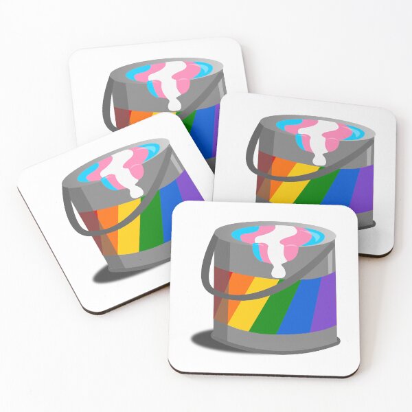 Item preview, Proud Paint Transgender Flag in a Bucket designed and sold by HarveyHandcraftsandDesigns.
