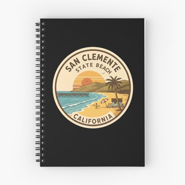Item preview, Vintage San Clemente State Beach California Travel Art  designed and sold by LittleArij.