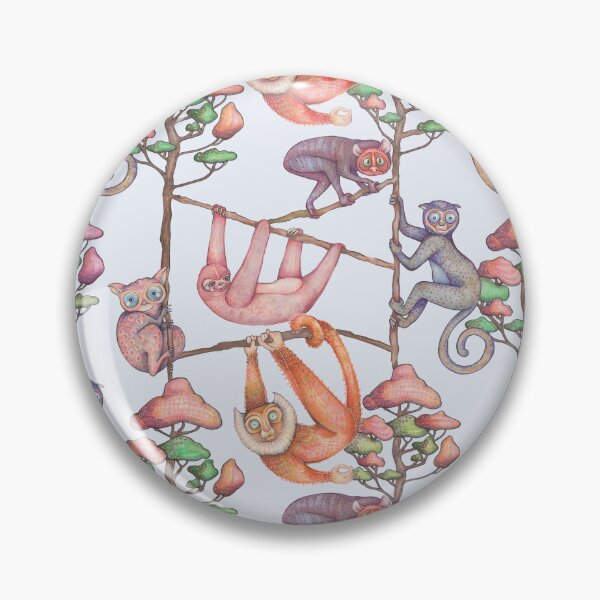 Item preview, merantiChiller. monkey pattern, hand drawn, rainforest, apes, kids room, fable, animals, farytail designed and sold by Soulape.