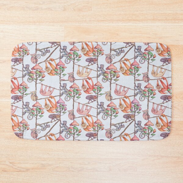 Item preview, merantiChiller. monkey pattern, hand drawn, rainforest, apes, kids room, fable, animals, farytail designed and sold by Soulape.