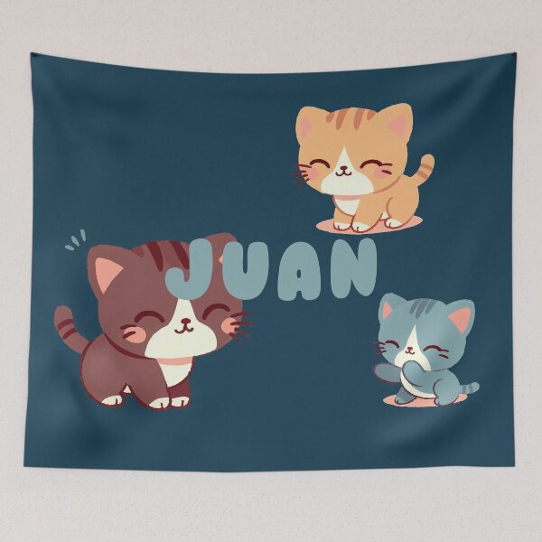 Item preview, Cute Cats and Name Juan – Kawaii Personalized Design designed and sold by karolinahinc.