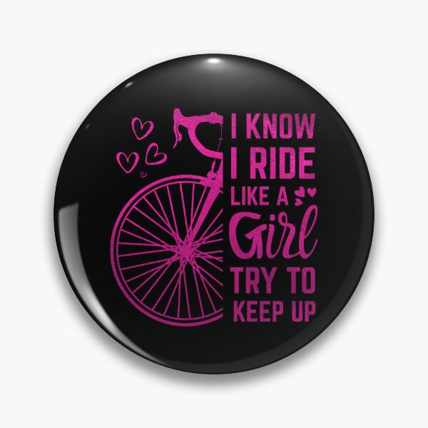 Item preview, Girl Mountain Bike | I Know I Ride Like A Girl Try To Keep Up – Funny Cycling Quote for Women Bikers, Road, Strava & Mountain Bike Lovers designed and sold by BMLprint ⭐⭐⭐⭐⭐.