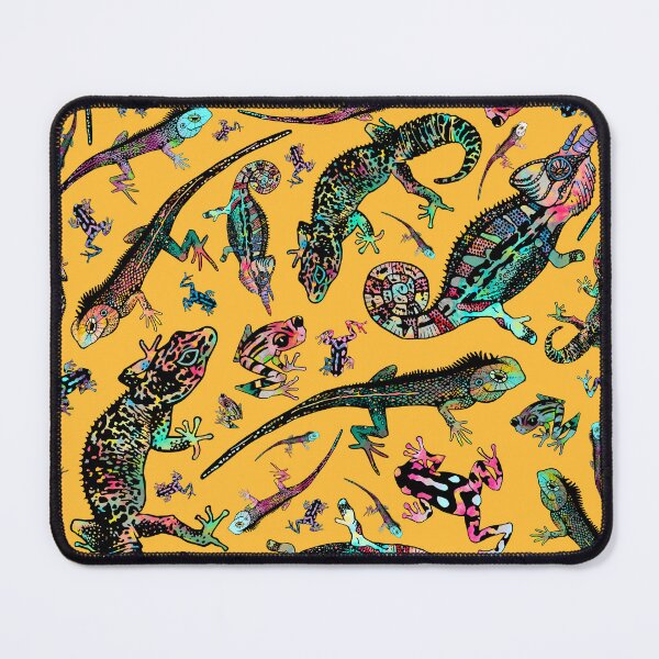 Item preview,  all over, kids pattern, yellow, pattern, frogs , geckos, reptiles designed and sold by Soulape.