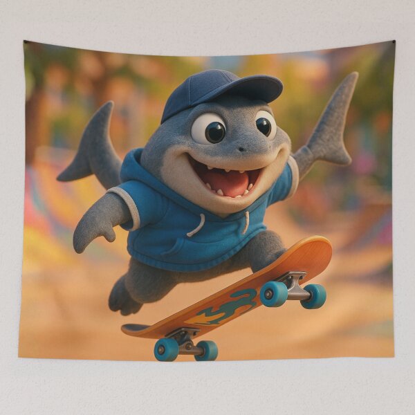 Item preview, Skater Basking Shark designed and sold by Sillytoe.