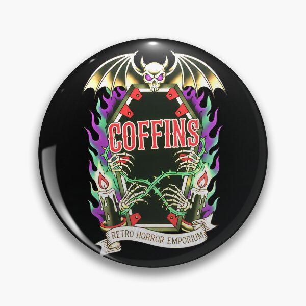 Item preview, Coffins Retro Goth Tattoo Flash designed and sold by CoffinsArt.