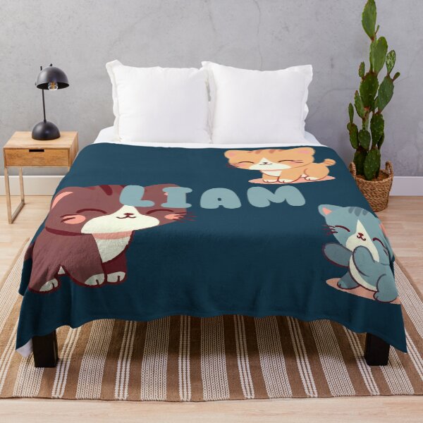 Item preview, Cute Cats and Name Liam – Kawaii Personalized Design designed and sold by karolinahinc.