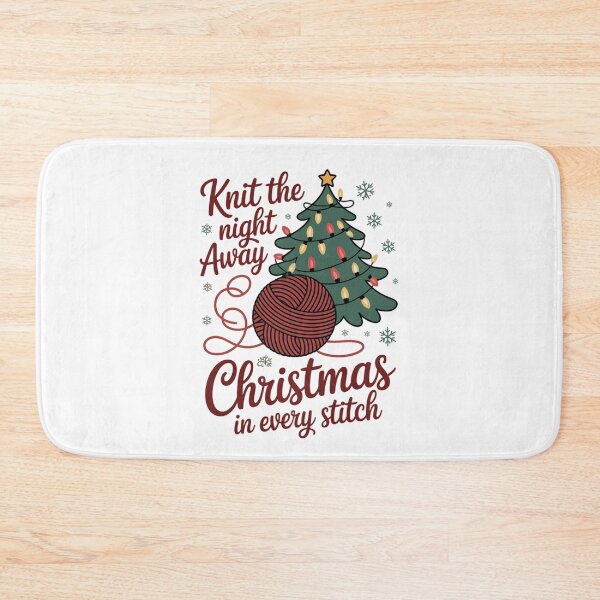 Item preview, Knit the Night Away. Cozy Christmas Knitting Lover Shirt designed and sold by 123artistickay.