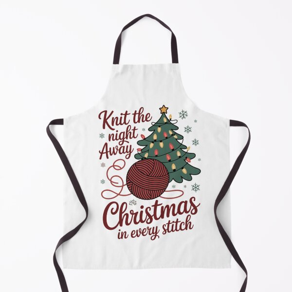Item preview, Knit the Night Away. Cozy Christmas Knitting Lover Shirt designed and sold by 123artistickay.