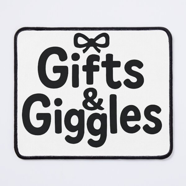 Item preview, “Gifts & Giggles” White T-Shirt – Fun Print with Bow Perfect Gift Idea designed and sold by Geafixy.