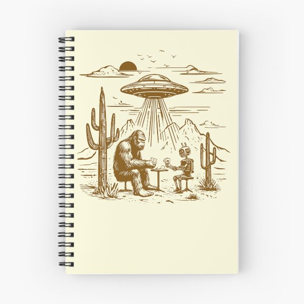 Item preview, Bigfoot Robot Desert Poker UFO Tee designed and sold by AiPlusHuman.