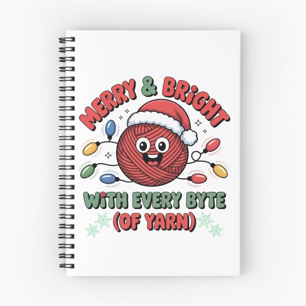 Item preview, Merry & Bright with Every Byte of Yarn – Techie Knitter Holiday Shirt designed and sold by 123artistickay.