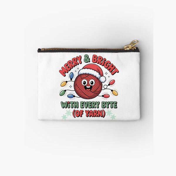 Item preview, Merry & Bright with Every Byte of Yarn – Techie Knitter Holiday Shirt designed and sold by 123artistickay.