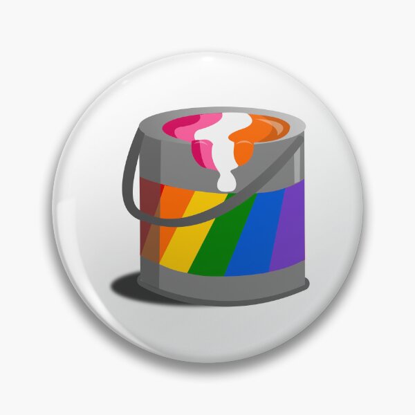 Item preview, Proud Paint Lesbian Flag in a Bucket designed and sold by HarveyHandcraftsandDesigns.