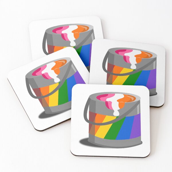 Item preview, Proud Paint Lesbian Flag in a Bucket designed and sold by HarveyHandcraftsandDesigns.
